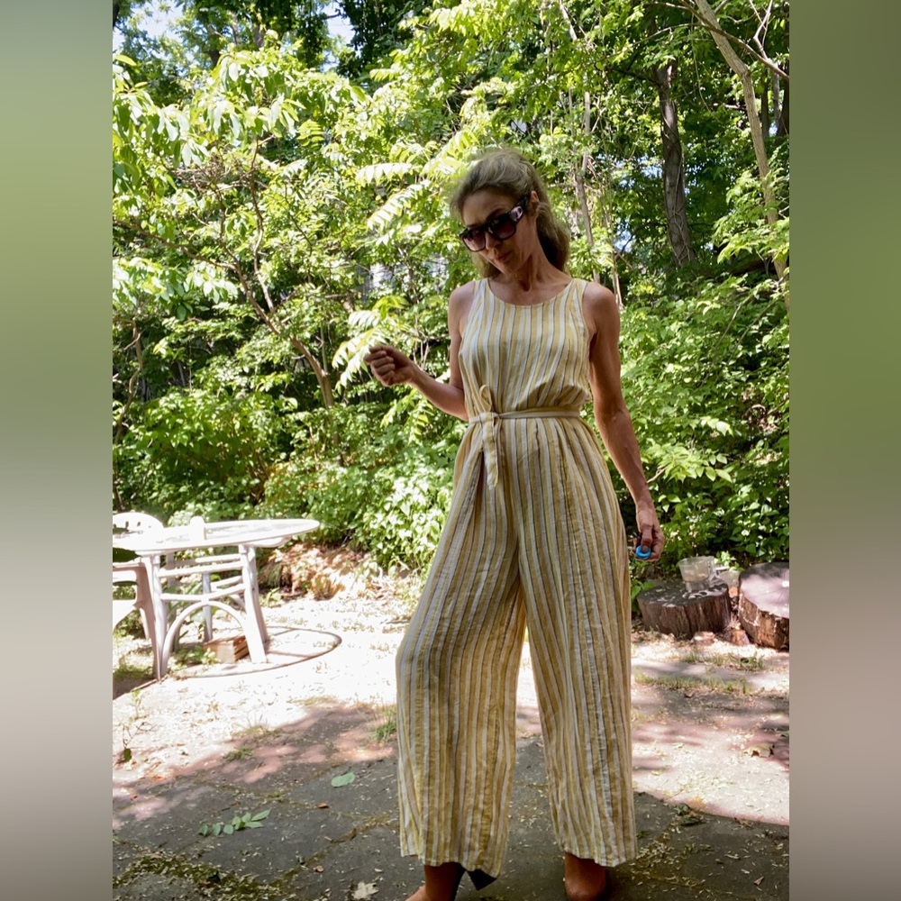 ARTISAN NY oversized linen jumpsuit Sz 4us - Picture 8 of 16